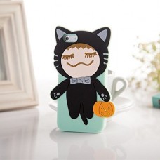 iPhone SE 5 5s - 3D Silicone Soft Protective Phone Cover Case - Cute Baby in Cat Suit